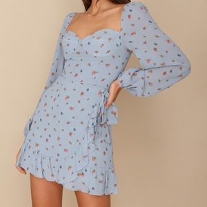 Reformation Cammi Longsleeve Mini Dress - Size 8